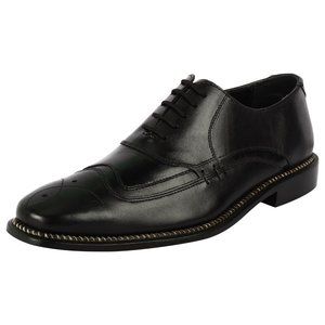 LIBERTYZENO Men's Black Lace-Up Shoes